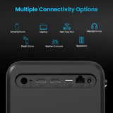 Portronics Beem 460 Smart LED Projector with 1080p Full HD, 4000 Lumens, Streaming Apps (Netflix, Prime Video, Hotstar), Automatic Focus, Auto Keystoning, Bluetooth, Wi-fi, 10W Speakers (Black)