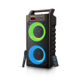 Toreto Party 30 with Karaoke Mic, RGB Light Support USB & SD Card, Aux, 5 Hr Playtime 30 W Bluetooth Party Speake