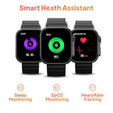 Fire-Boltt Supernova- 45.2mm AMOLED Display, 500 NITS Brightness, 368 * 448 px Resolution, Bluetooth Calling, 123 Sports Modes, Voice Assistant, Inbuilt Games (Black)