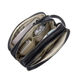 WIWU Salem Pouch Fingerprint Lock Leather Bag, Black