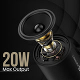 Portronics Soundpot 20W Wireless Bluetooth Portable Speaker with 360° immersive Sound, Upto 6 Hours Playtime, in Built Mic, TWS Mode, Easy Control, Strong Lanyard, Type C Fast Charging(Black)