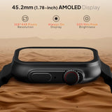 Fire-Boltt Supernova- 45.2mm AMOLED Display, 500 NITS Brightness, 368 * 448 px Resolution, Bluetooth Calling, 123 Sports Modes, Voice Assistant, Inbuilt Games (Black)