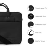 Vaku Luxos® FABINO 13.3"/14" Inch Laptop Bag Leather Collection Messenger Organizer Shoulder Sling Office Bag for Men & Women With Adjustable Strap for Laptop and MacBook