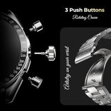 Fire-Boltt Moonwatch 36.3mm (1.43 inch) AMOLED Display, Wireless Charging, Metallic Frame, Stainless Steel Luxury Straps, Complete Health Suite, Bluetooth Calling, Sports Modes