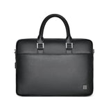 WIWU Waterproof Fingerprint Lock Leather Briefcase, Black