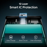 boAt EnergyShroom PB300 Air 10000 mAh 22.5W Pocket Size Power Bank with Compact and Lightweight Design, LED Battery Display, 12 Layer Smart IC Protection & Smart Power Management(Carbon Black)