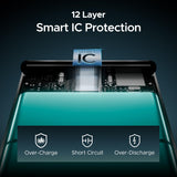 boAt EnergyShroom PB300 Air 10000 mAh 22.5W Pocket Size Power Bank with Compact and Lightweight Design, LED Battery Display, 12 Layer Smart IC Protection & Smart Power Management(Carbon Black)