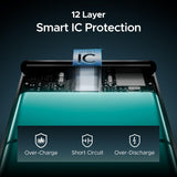 boAt EnergyShroom PB300 Air 10000 mAh 22.5W Pocket Size Power Bank with Compact and Lightweight Design, LED Battery Display, 12 Layer Smart IC Protection & Smart Power Management(Carbon Black)