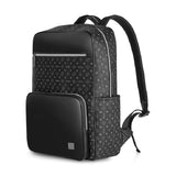 WIWU Master Fingerprint Lock Leather Backpack, Black