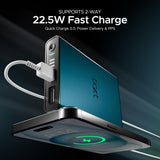 boAt EnergyShroom PB300 Air 10000 mAh 22.5W Pocket Size Power Bank with Compact and Lightweight Design, LED Battery Display, 12 Layer Smart IC Protection & Smart Power Management(Carbon Black)