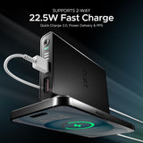 boAt EnergyShroom PB300 Air 10000 mAh 22.5W Pocket Size Power Bank with Compact and Lightweight Design, LED Battery Display, 12 Layer Smart IC Protection & Smart Power Management(Carbon Black)