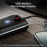 boAt EnergyShroom PB300 Air 10000 mAh 22.5W Pocket Size Power Bank with Compact and Lightweight Design, LED Battery Display, 12 Layer Smart IC Protection & Smart Power Management(Carbon Black)