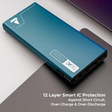 boAt EnergyShroom PB300 Air 10000 mAh 22.5W Pocket Size Power Bank with Compact and Lightweight Design, LED Battery Display, 12 Layer Smart IC Protection & Smart Power Management(Carbon Black)