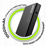 boAt EnergyShroom PB300 Air 10000 mAh 22.5W Pocket Size Power Bank with Compact and Lightweight Design, LED Battery Display, 12 Layer Smart IC Protection & Smart Power Management(Carbon Black)