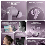 boAt Nirvana Ion ANC Pro Truly Wireless in Ear Ear Buds w/Hi-Res Audio w/LDAC, Upto 32 dB ANC, 120 Hrs Playback, Crystal Bionic Sound Powered by HiFi, ENx Tech, Hearables App(Blazing Comet)