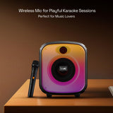 boAt PartyPal 63 Pro Bluetooth Speaker with 30 W Signature Sound, Customizable RGB LEDs, Wireless Mic, Upto 8 hrs Playback, BTv5.3, TWS Mode, Bass Boost, AUX & Port(Midnight Black)