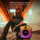 boAt PartyPal 63 Pro Bluetooth Speaker with 30 W Signature Sound, Customizable RGB LEDs, Wireless Mic, Upto 8 hrs Playback, BTv5.3, TWS Mode, Bass Boost, AUX & Port(Midnight Black)