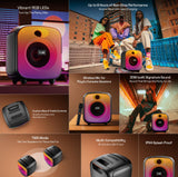 boAt PartyPal 63 Pro Bluetooth Speaker with 30 W Signature Sound, Customizable RGB LEDs, Wireless Mic, Upto 8 hrs Playback, BTv5.3, TWS Mode, Bass Boost, AUX & Port(Midnight Black)