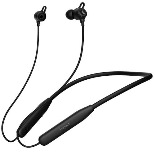 boAt Rockerz 109 Bluetooth Neckband with 40 hrs Playback,ENx Technology, Beast Mode (60ms), Magnetic Buds, Dual Pairing, ASAP Charge, IPX5 Water Resistance(Active Black)