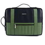 Vaku Luxos ® BARCELONA Laptop Messenger Bag| Briefcase for Men and Women with Premium Collection Sleeve for Macbook 13"|14" with highly durable Straps (Black & Green)