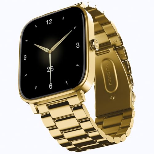 Noise New Macro Smart Watch with 2.0” HD Display,Metallic Finish BT Calling, Functional Crown, 7 Days Battery Life, Sleep Tracking, 200+ Watch Faces (Elite Black)
