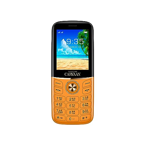 Carvaan Saregama Hindi (Don Lite M23)- Keypad Mobile Phone - 351 Pre-Loaded Evergreen Hindi Songs, Dual Sim, 2.4 Inch Display, 1400 mAh Battery, 600 MB Memory, FM, BT, Camera with Flash | Iris Orange