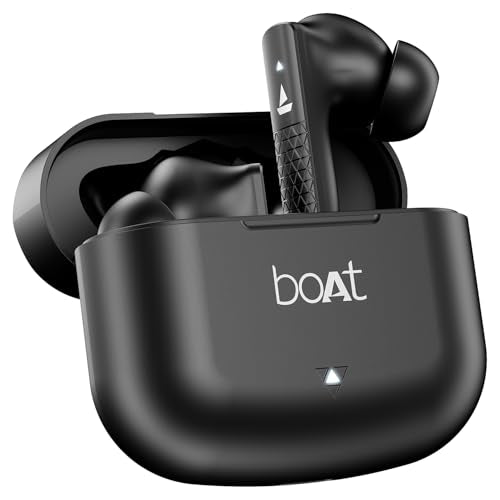 boAt Airdopes 91, 45HRS Battery, 50ms Low Latency, ENx Tech, Fast Charge, IPX4, IWP Tech, v5.3 Bluetooth Earbuds, TWS Ear Buds Wireless Earphones with mic