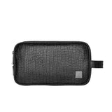 WIWU Salem Pouch Fingerprint Lock Leather Bag, Black