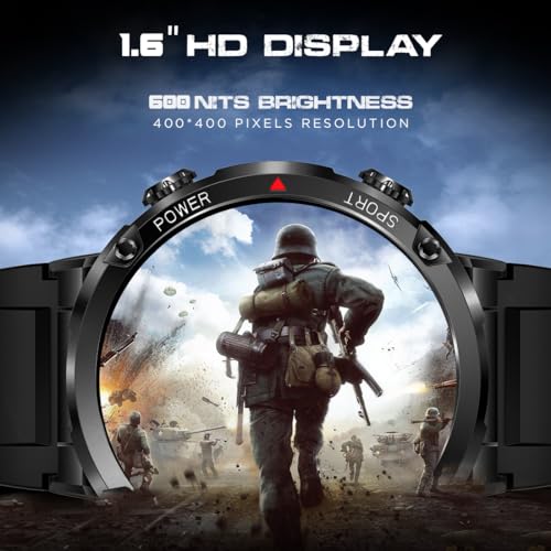 Fire-Boltt Armour, Sporty Rugged Outdoor Smart Watch with a 1.6" High-Resolution HD Display, Shockproof Metal Body, Bluetooth Calling 600 mAh Battery