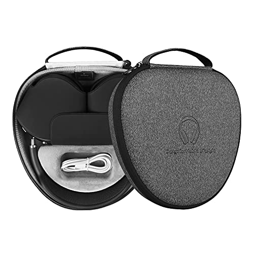 WIWU AirPods Max Case with Sleep Mode, Ethylene Vinyl Acetate Upgraded Smart Case for Headphones, Ultra-Slim Travel Carrying Case with Staying Power, Hard Shell Storage Bag (Gray)