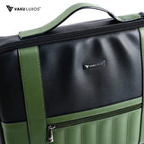 Vaku Luxos ® BARCELONA Laptop Messenger Bag| Briefcase for Men and Women with Premium Collection Sleeve for Macbook 13"|14" with highly durable Straps (Black & Green)