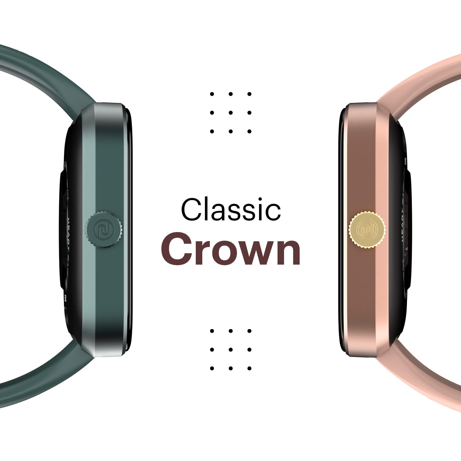 Noise New Macro Smart Watch with 2.0” HD Display,Metallic Finish BT Calling, Functional Crown, 7 Days Battery Life, Sleep Tracking, 200+ Watch Faces (Elite Black)