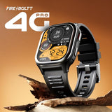 Fire-Boltt 4G Pro Volte Calling Smart Watch- 2.02” TFT Display, 4G Nano-SIM GPS, Health Suite, Sports Modes, 400mAh Battery (Black)