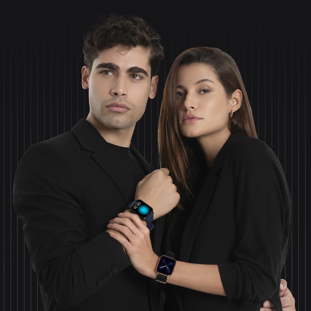 Noise New Macro Smart Watch with 2.0” HD Display,Metallic Finish BT Calling, Functional Crown, 7 Days Battery Life, Sleep Tracking, 200+ Watch Faces (Elite Black)