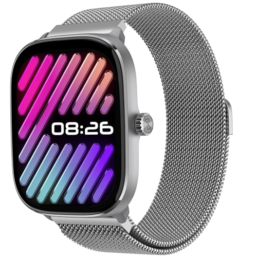 Noise New Macro Smart Watch with 2.0” HD Display,Metallic Finish BT Calling, Functional Crown, 7 Days Battery Life, Sleep Tracking, 200+ Watch Faces (Elite Black)