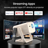 Portronics Beem 480 Smart LED Projector with 1080p Full HD Resolution, 5100 Lumens, Built in OTT Apps(White)