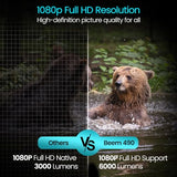Portronics Beem 490 Smart LED Projector with 1080p Full HD, Streaming Apps (Netflix, Prime Video, Hotstar), Automatic Focus, Auto Keystone Correction, 6000 Lumens, Bluetooth, Wi-fi, 5W Speaker (Grey)