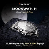 Fire-Boltt Moonwatch 36.3mm (1.43 inch) AMOLED Display, Wireless Charging, Metallic Frame, Stainless Steel Luxury Straps, Complete Health Suite, Bluetooth Calling, Sports Modes