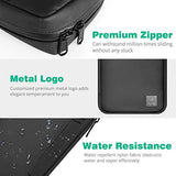 WIWU Nylon Travel Cable Organizer Bag, Waterproof Electronics Organizer Case For Hard Drives, Cable, Charger, Phone, Usb, Sd Card, Apple Pencil, Accessory Pouch Smooth Coating Zipper (Black)
