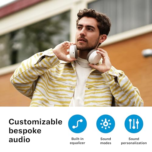Sennheiser Momentum 4 Wireless Over Ear Headphones Designed in Germany - Bluetooth ANC 4 Digital Mics for Crystal Cear Calls,60H Battery, White