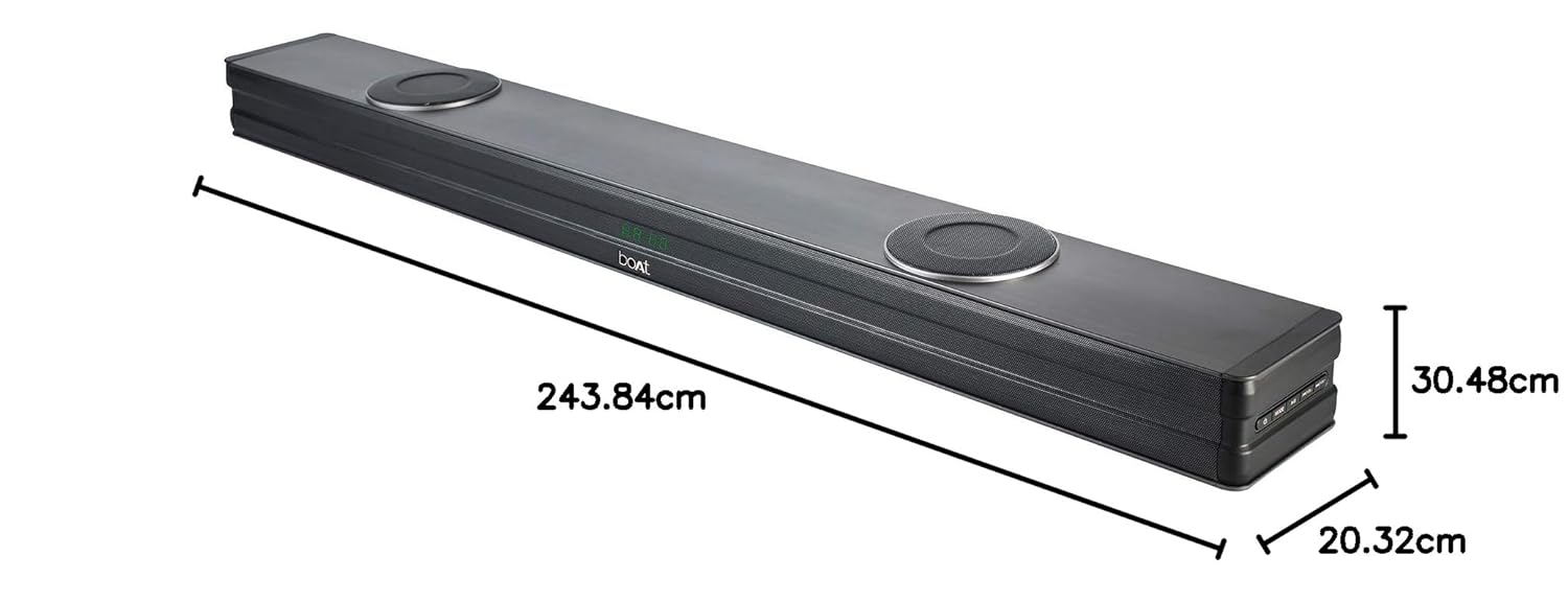 boAt Aavante Bar 4000DA with Dolby Atmos 3D 200 W Bluetooth Soundbar (Premium Black, 2.1 Channel)