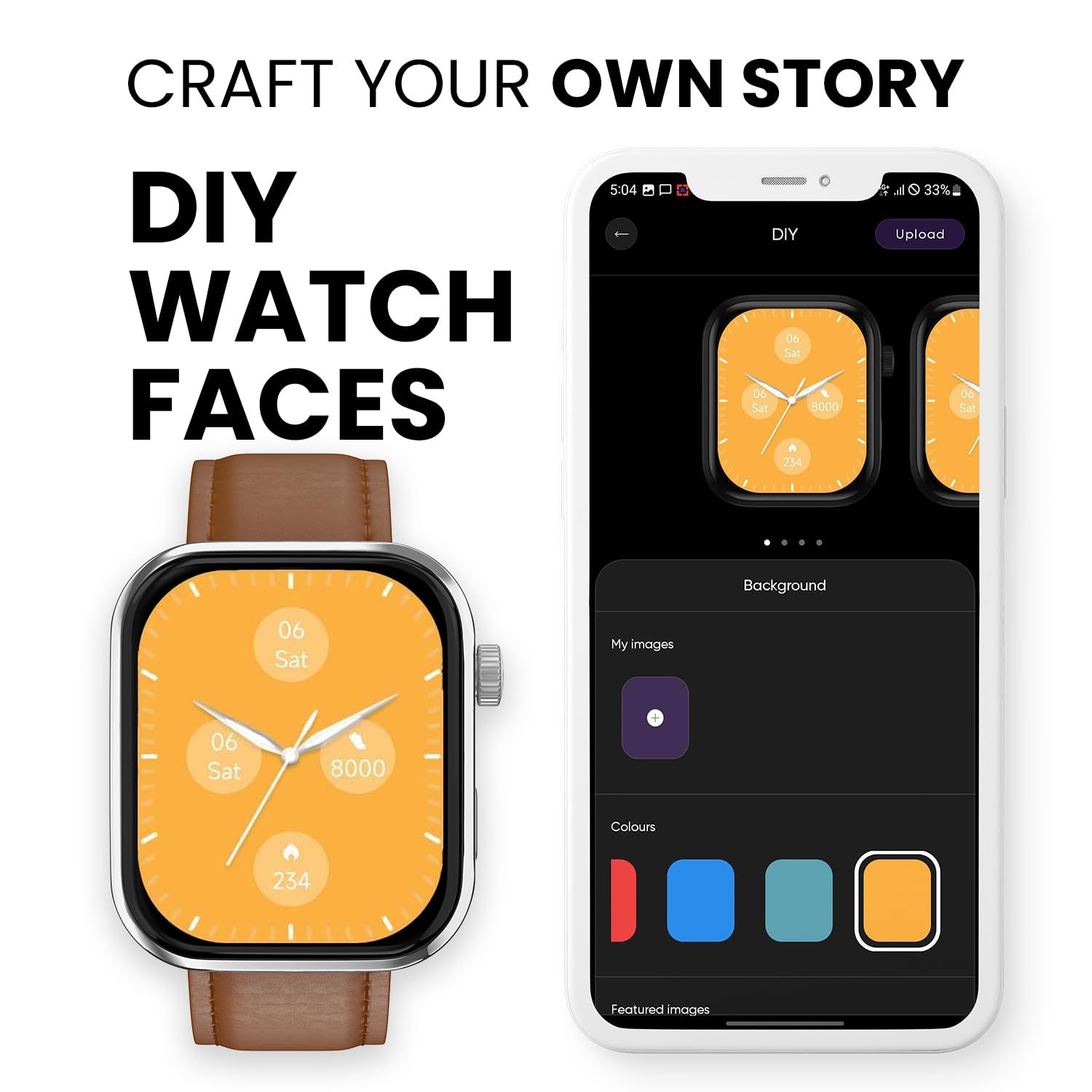Noise Pro 5 Smart Watch with 1.85" AMOLED Display, BT Calling, New DIY Watch Faces, Ultra Personalization with Smart Dock, Productivity Suite, 100 Sports Modes and More (Rainbow Weave)