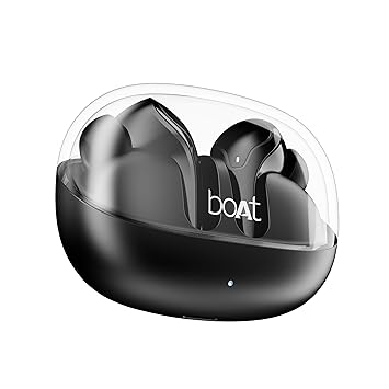 boAt Airdopes 311 Pro, 50HRS Battery, Fast Charge, Dual Mics ENx Tech, Transparent LID, Low Latency, IPX4, IWP Tech, v5.3 Bluetooth Earbuds, TWS Ear Buds Wireless Earphones with mic