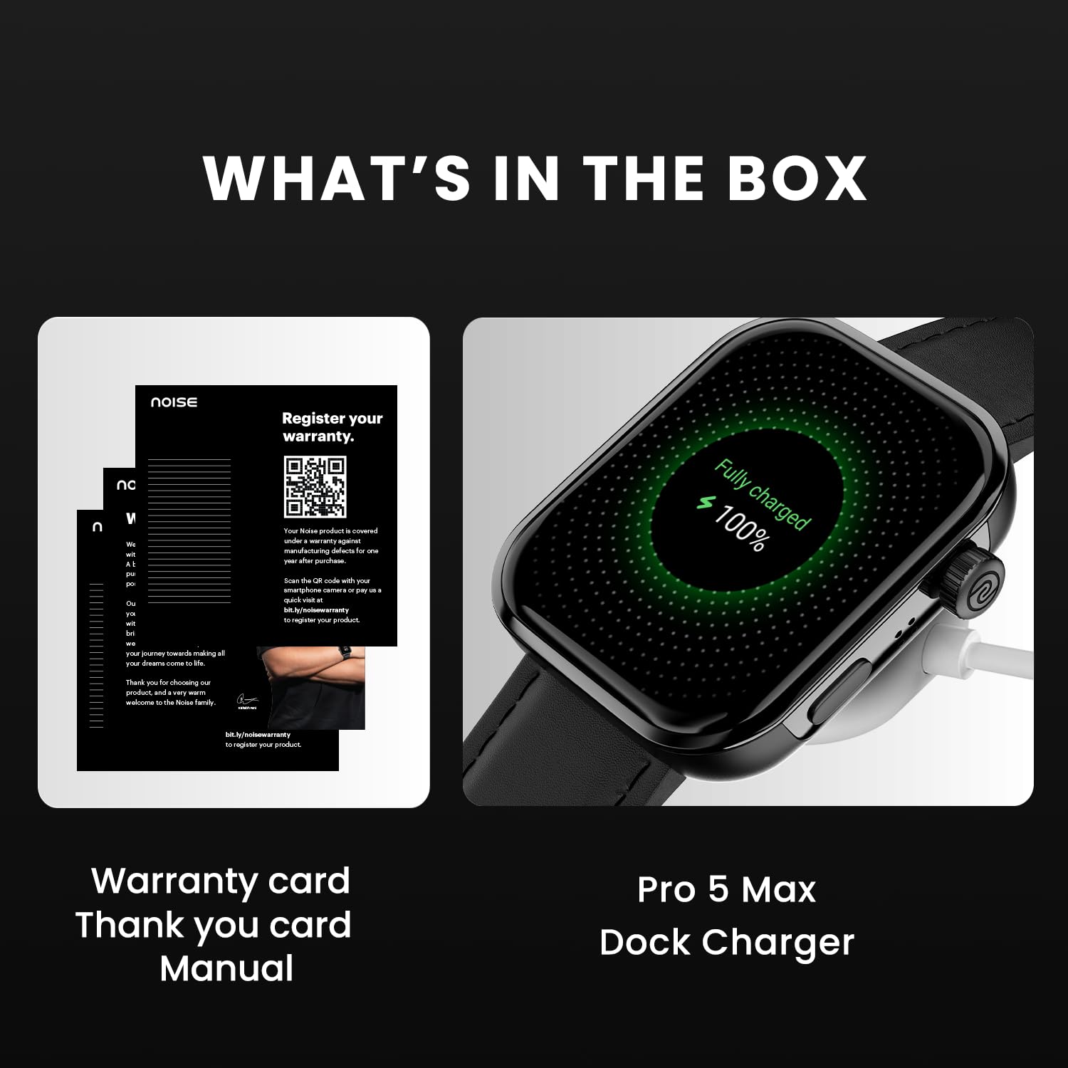 Noise Pro 5 Smart Watch with 1.85" AMOLED Display, BT Calling, New DIY Watch Faces, Ultra Personalization with Smart Dock, Productivity Suite, 100 Sports Modes and More (Rainbow Weave)