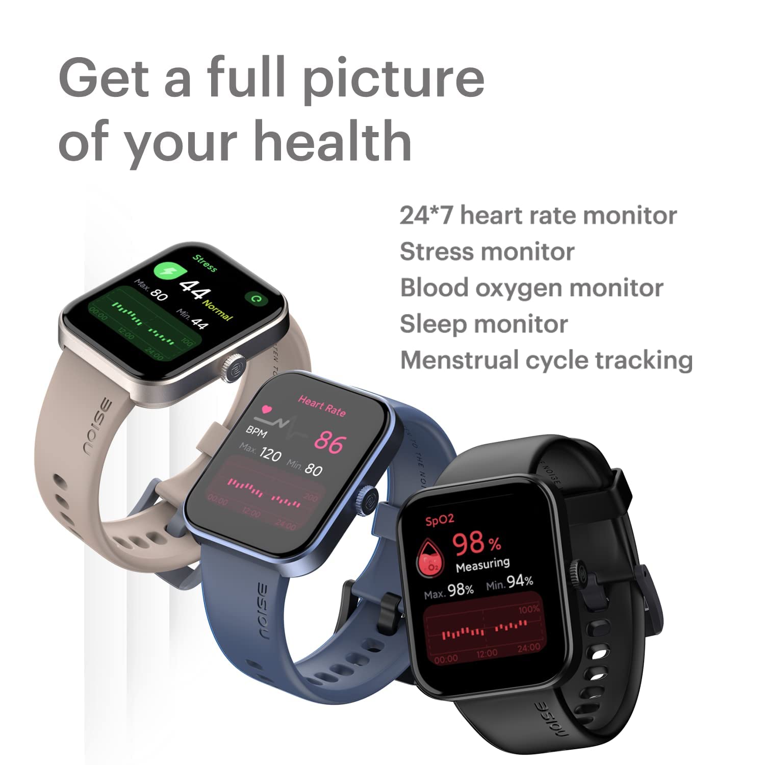 Noise New Macro Smart Watch with 2.0” HD Display,Metallic Finish BT Calling, Functional Crown, 7 Days Battery Life, Sleep Tracking, 200+ Watch Faces (Elite Black)