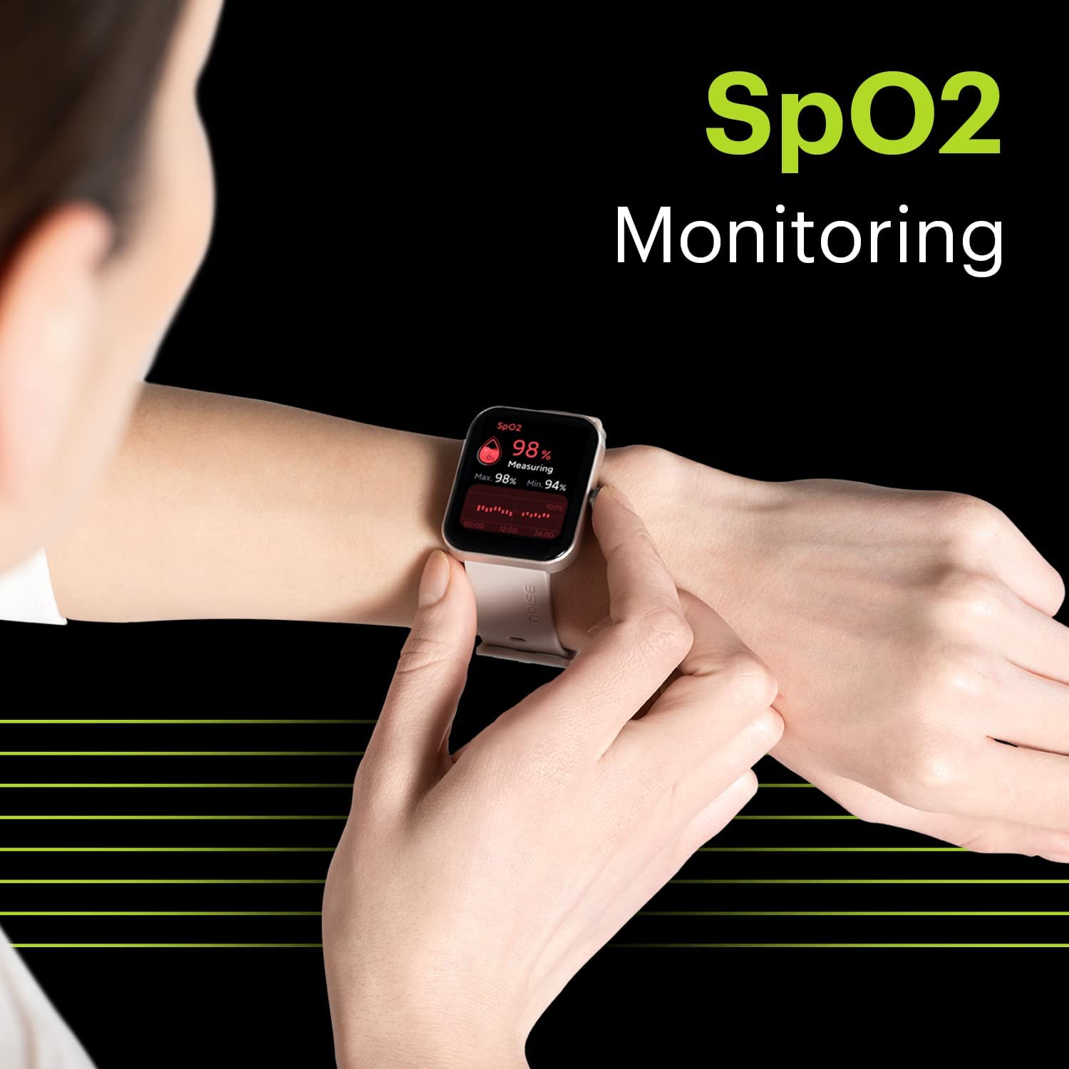Noise New Macro Smart Watch with 2.0” HD Display,Metallic Finish BT Calling, Functional Crown, 7 Days Battery Life, Sleep Tracking, 200+ Watch Faces (Elite Black)