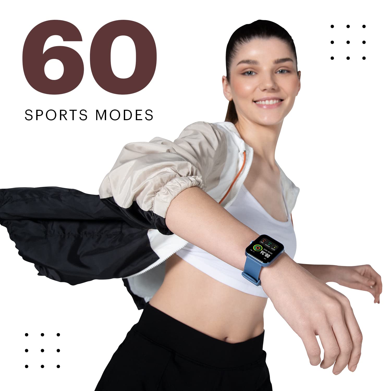Noise New Macro Smart Watch with 2.0” HD Display,Metallic Finish BT Calling, Functional Crown, 7 Days Battery Life, Sleep Tracking, 200+ Watch Faces (Elite Black)