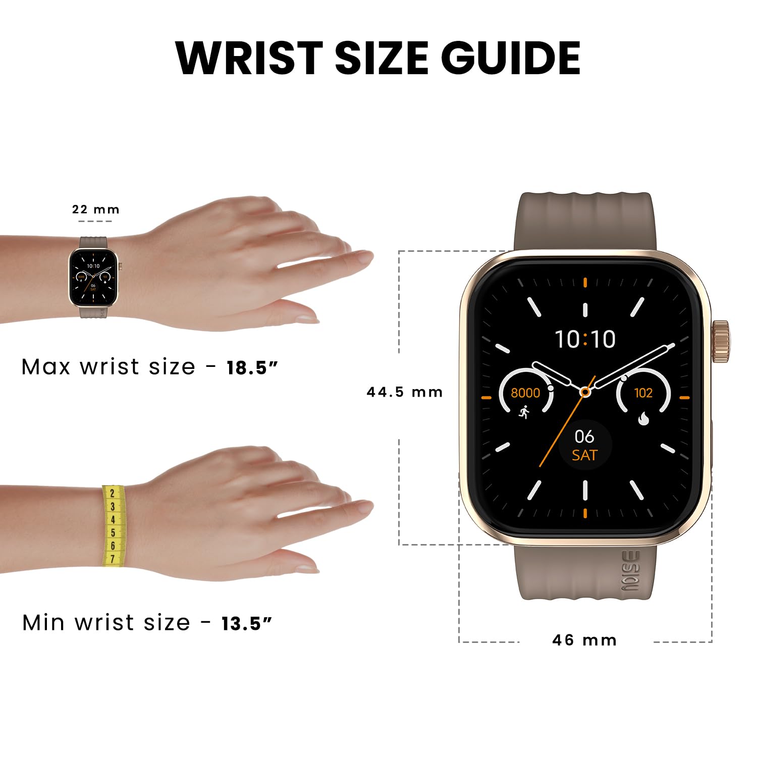 Noise Pro 5 Smart Watch with 1.85" AMOLED Display, BT Calling, New DIY Watch Faces, Ultra Personalization with Smart Dock, Productivity Suite, 100 Sports Modes and More (Rainbow Weave)