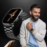 Noise New Macro Smart Watch with 2.0” HD Display,Metallic Finish BT Calling, Functional Crown, 7 Days Battery Life, Sleep Tracking, 200+ Watch Faces (Elite Black)