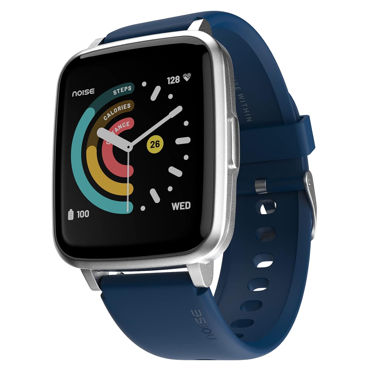 Noise New Macro Smart Watch with 2.0” HD Display,Metallic Finish BT Calling, Functional Crown, 7 Days Battery Life, Sleep Tracking, 200+ Watch Faces (Elite Black)